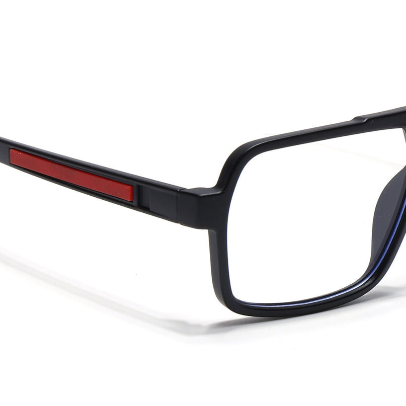 Voyage Maverick Matt Black Wayfarer Eyeglasses for Men & Women - MG5238-C2