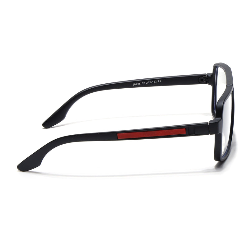 Voyage Maverick Matt Black Wayfarer Eyeglasses for Men & Women - MG5238-C2