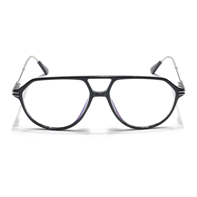 Voyage Visionary Shine Black Wayfarer Eyeglasses for Men & Women - SLMG6410-C1
