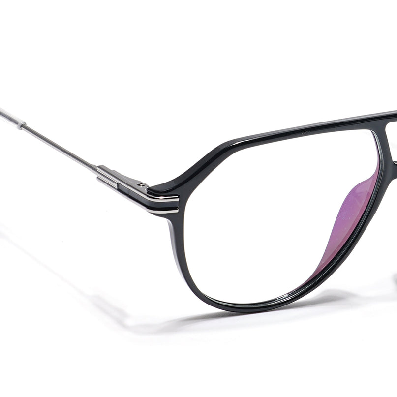 Voyage Visionary Shine Black Wayfarer Eyeglasses for Men & Women - SLMG6410-C1