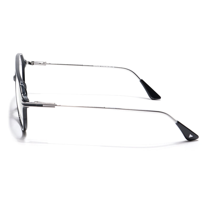 Voyage Visionary Shine Black Wayfarer Eyeglasses for Men & Women - SLMG6410-C1