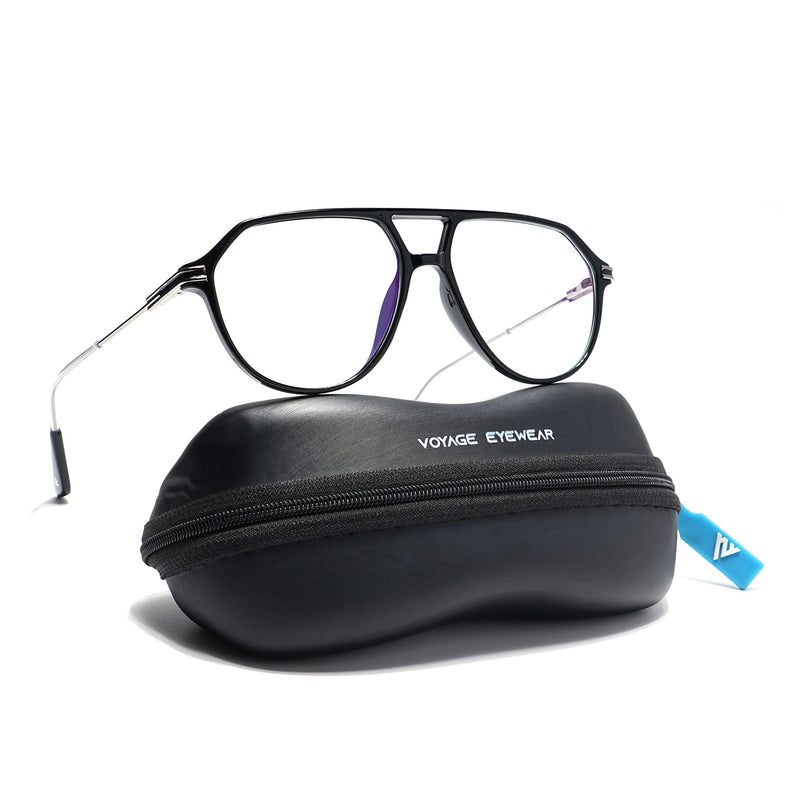 Voyage Visionary Shine Black Wayfarer Eyeglasses for Men & Women - SLMG6410-C1