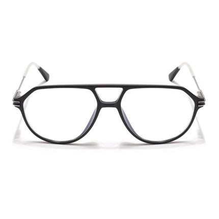 Voyage Zentrix Matt Black Aviator Metal Eyeglasses for Men & Women - SLMG6438-C1
