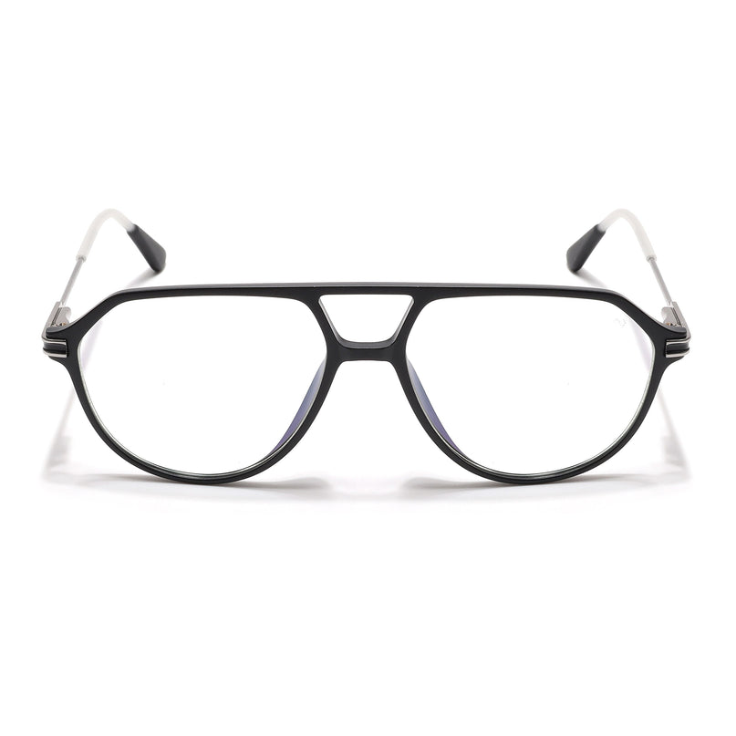 Voyage Zentrix Matt Black Aviator Metal Eyeglasses for Men & Women - SLMG6438-C1