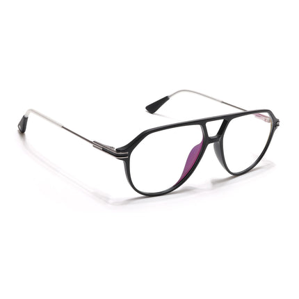 Voyage Zentrix Matt Black Aviator Metal Eyeglasses for Men & Women - SLMG6438-C1