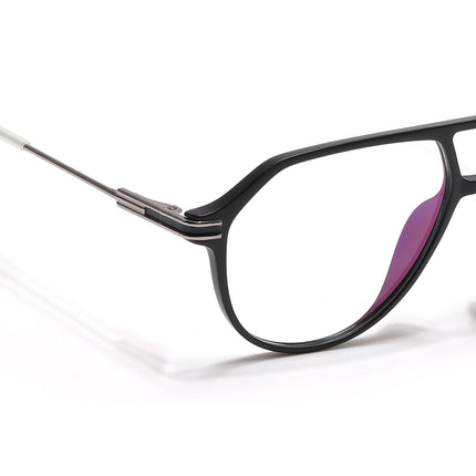Voyage Zentrix Matt Black Aviator Metal Eyeglasses for Men & Women - SLMG6438-C1