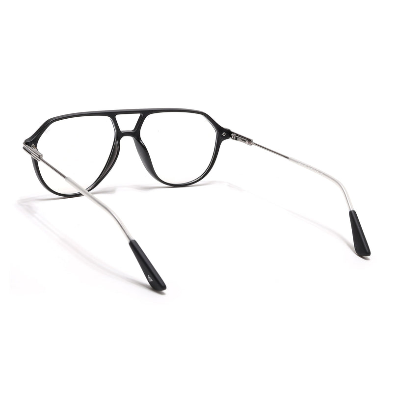 Voyage Zentrix Matt Black Aviator Metal Eyeglasses for Men & Women - SLMG6438-C1