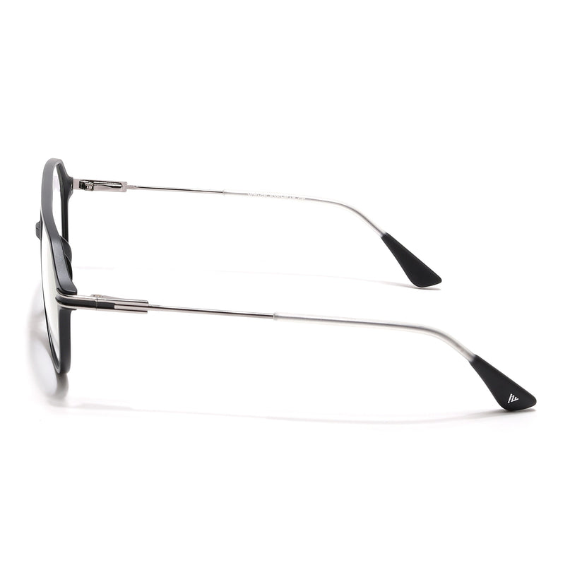 Voyage Zentrix Matt Black Aviator Metal Eyeglasses for Men & Women - SLMG6438-C1