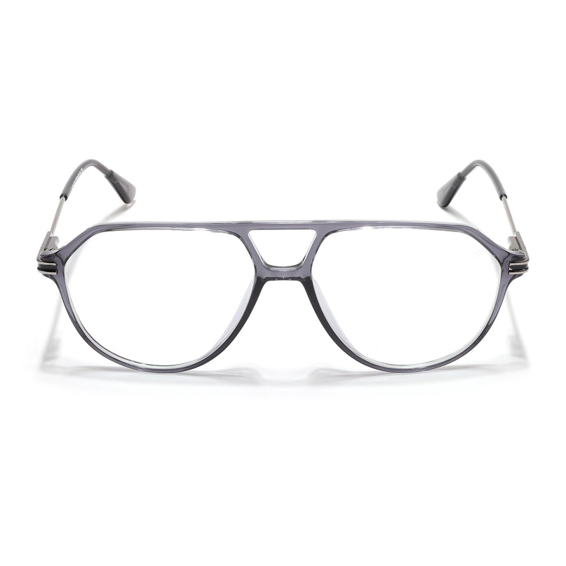 Voyage Zentrix Grey Aviator Metal Eyeglasses for Men & Women - SLMG6439-C2