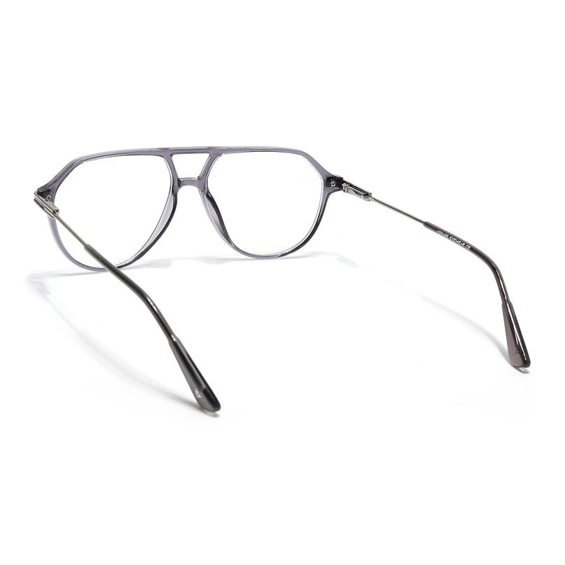 Voyage Zentrix Grey Aviator Metal Eyeglasses for Men & Women - SLMG6439-C2