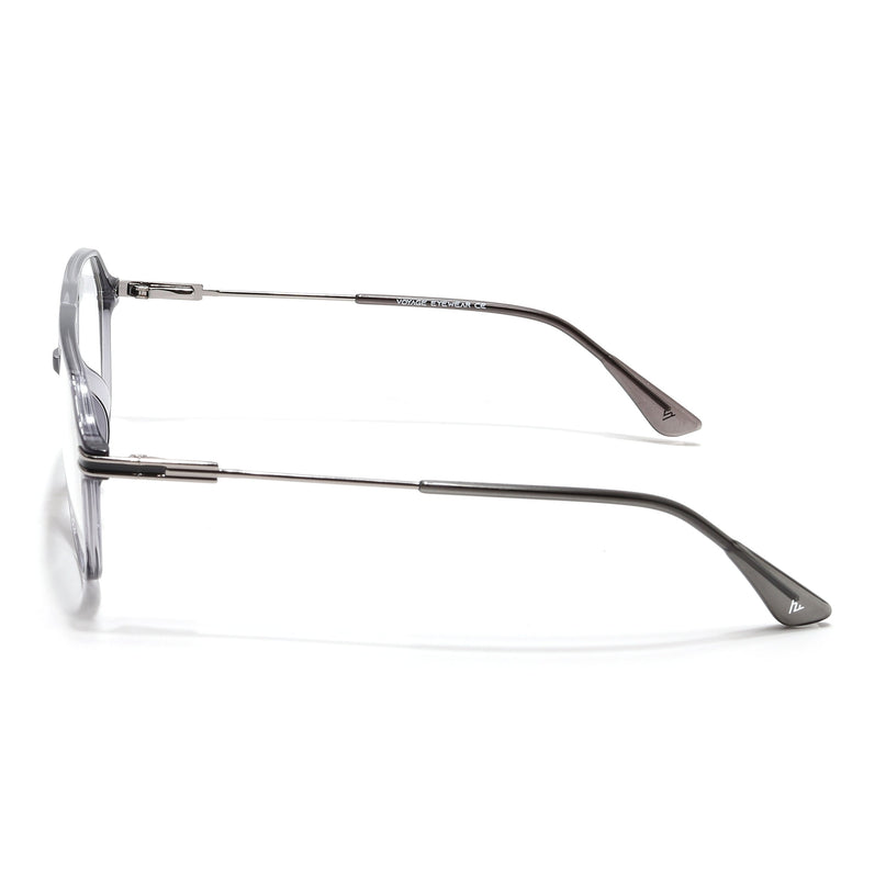 Voyage Zentrix Grey Aviator Metal Eyeglasses for Men & Women - SLMG6439-C2
