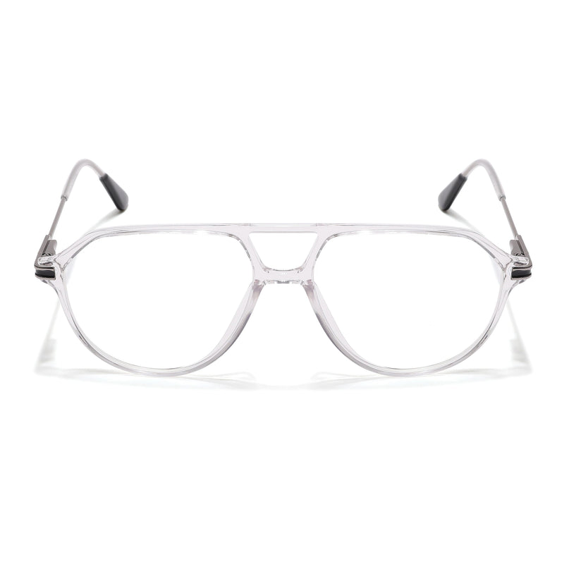 Voyage Zentrix Transparent Aviator Metal Eyeglasses for Men & Women - SLMG6440-C3