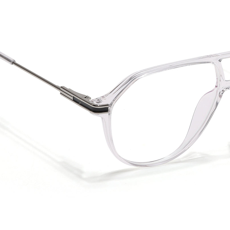 Voyage Zentrix Transparent Aviator Metal Eyeglasses for Men & Women - SLMG6440-C3