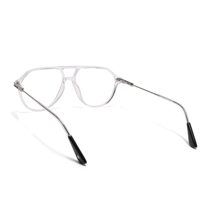 Voyage Zentrix Transparent Aviator Metal Eyeglasses for Men & Women - SLMG6440-C3