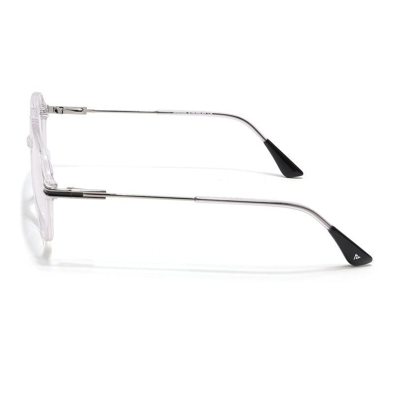Voyage Zentrix Transparent Aviator Metal Eyeglasses for Men & Women - SLMG6440-C3