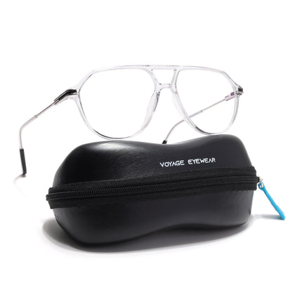 Voyage Zentrix Transparent Aviator Metal Eyeglasses for Men & Women - SLMG6440-C3