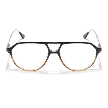 Voyage Zentrix Black & Brown Aviator Metal Eyeglasses for Men & Women - SLMG6441-C4