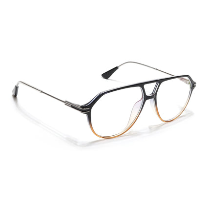 Voyage Zentrix Black & Brown Aviator Metal Eyeglasses for Men & Women - SLMG6441-C4