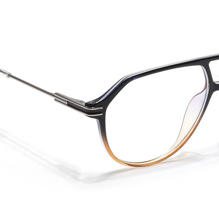 Voyage Zentrix Black & Brown Aviator Metal Eyeglasses for Men & Women - SLMG6441-C4