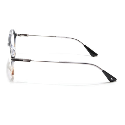 Voyage Zentrix Black & Brown Aviator Metal Eyeglasses for Men & Women - SLMG6441-C4