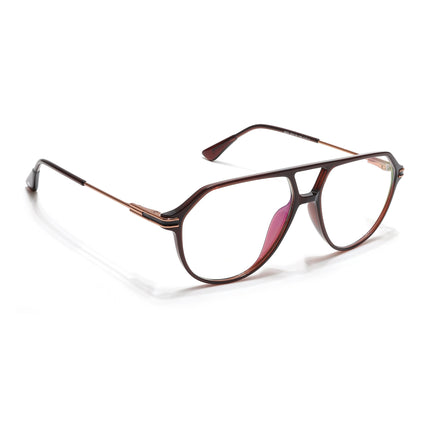 Voyage Zentrix Brown Aviator Metal Eyeglasses for Men & Women - SLMG6442-C5