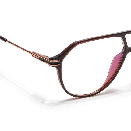 Voyage Zentrix Brown Aviator Metal Eyeglasses for Men & Women - SLMG6442-C5