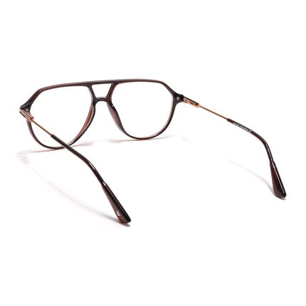 Voyage Zentrix Brown Aviator Metal Eyeglasses for Men & Women - SLMG6442-C5