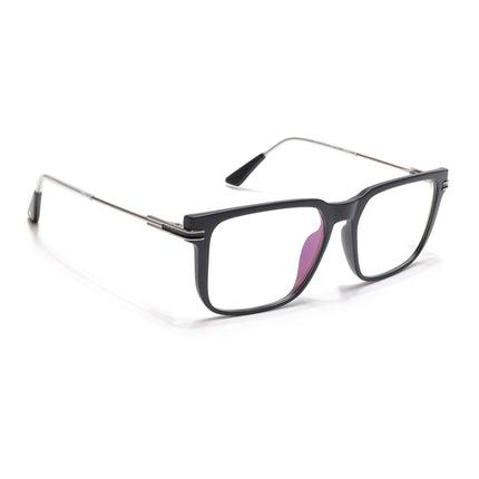 Voyage Zentrix Matt Black Square Metal Eyeglasses for Men & Women - SLMG6443-C1