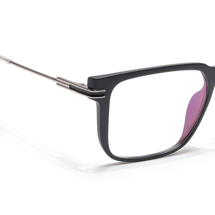 Voyage Zentrix Matt Black Square Metal Eyeglasses for Men & Women - SLMG6443-C1