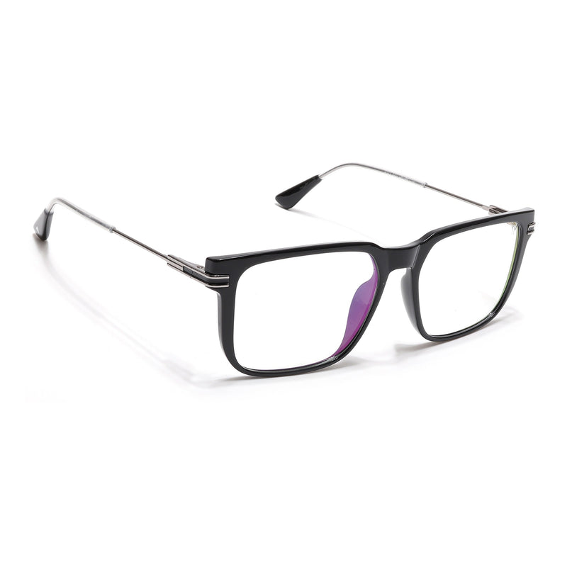 Voyage Zentrix Shine Black Square Metal Eyeglasses for Men & Women - SLMG6444-C2