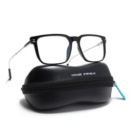 Voyage Zentrix Shine Black Square Metal Eyeglasses for Men & Women - SLMG6444-C2