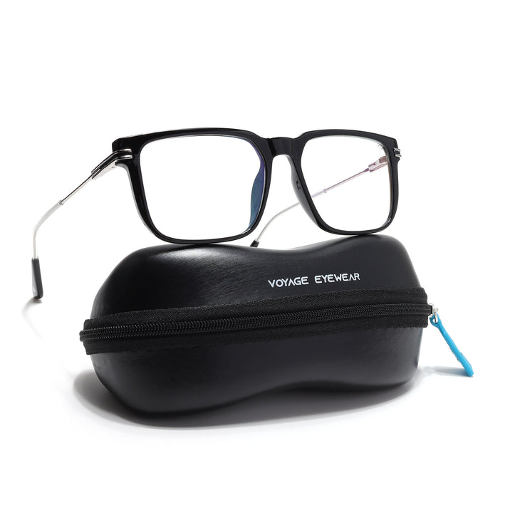 Voyage Zentrix Shine Black Square Metal Eyeglasses for Men & Women - SLMG6444-C2