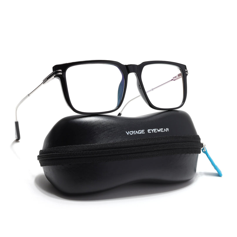 Voyage Zentrix Shine Black Square Metal Eyeglasses for Men & Women - SLMG6444-C2