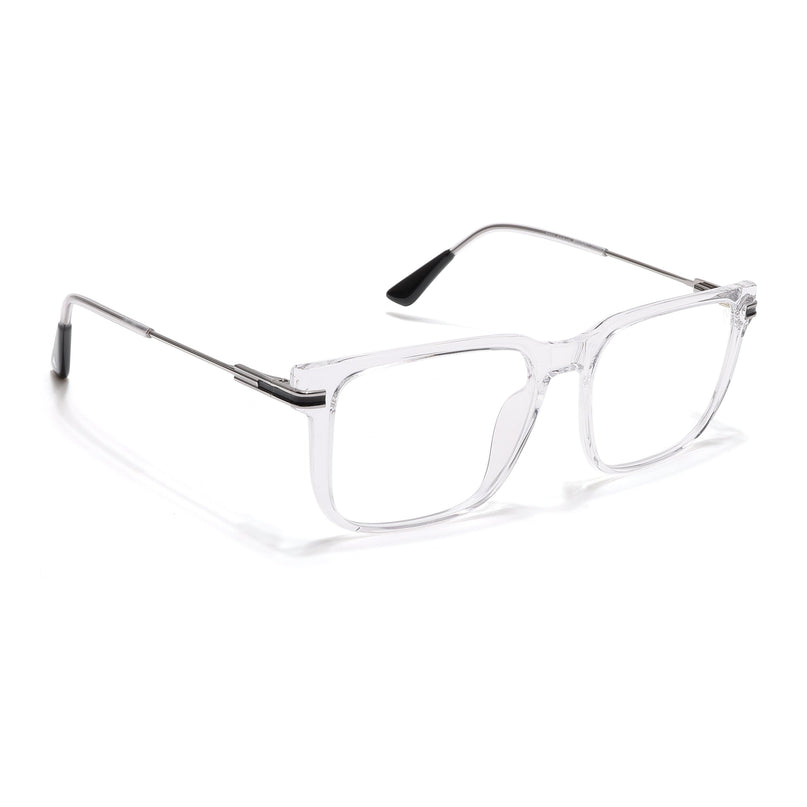 Voyage Zentrix Transparent Square Metal Eyeglasses for Men & Women - SLMG6445-C3