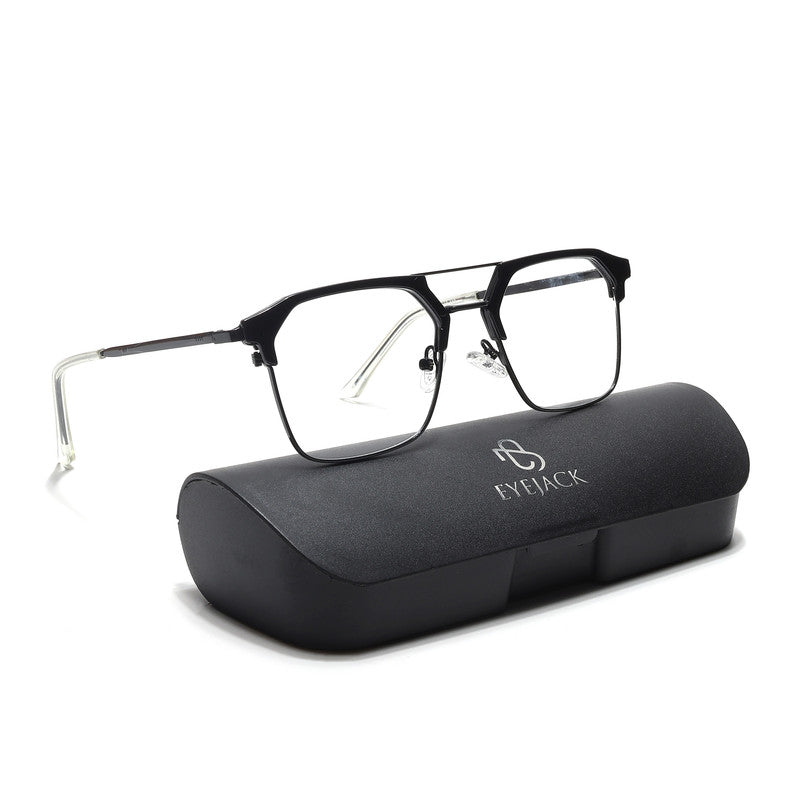 Eyejack Turbo Shine Black Wayfarer Eyeglasses for Men & Women