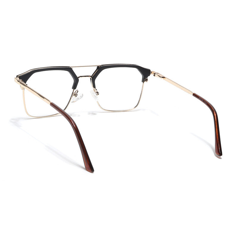 Eyejack Turbo Black & Golden Wayfarer Eyeglasses for Men & Women