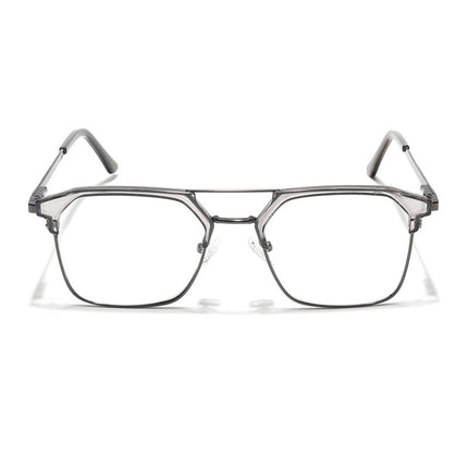 Eyejack Turbo Grey Transparent & Black Wayfarer Eyeglasses for Men & Women