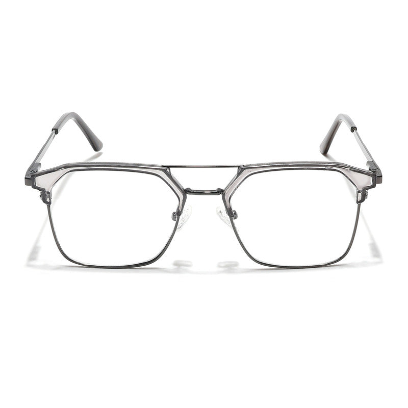 Eyejack Turbo Grey Transparent & Black Wayfarer Eyeglasses for Men & Women