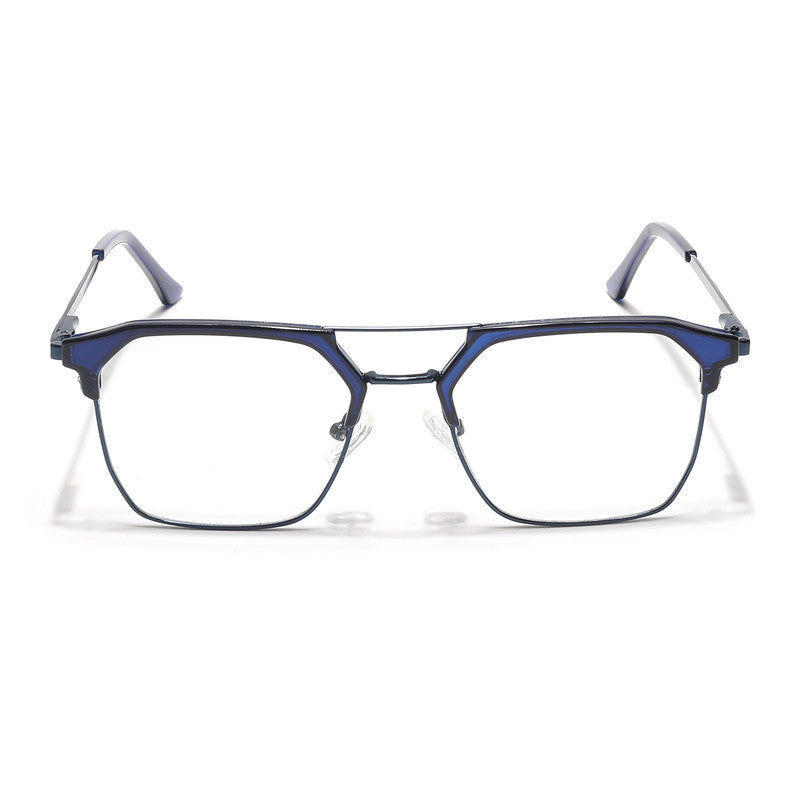 Eyejack Turbo Shine Blue Wayfarer Eyeglasses for Men & Women (202432CL922-C5)