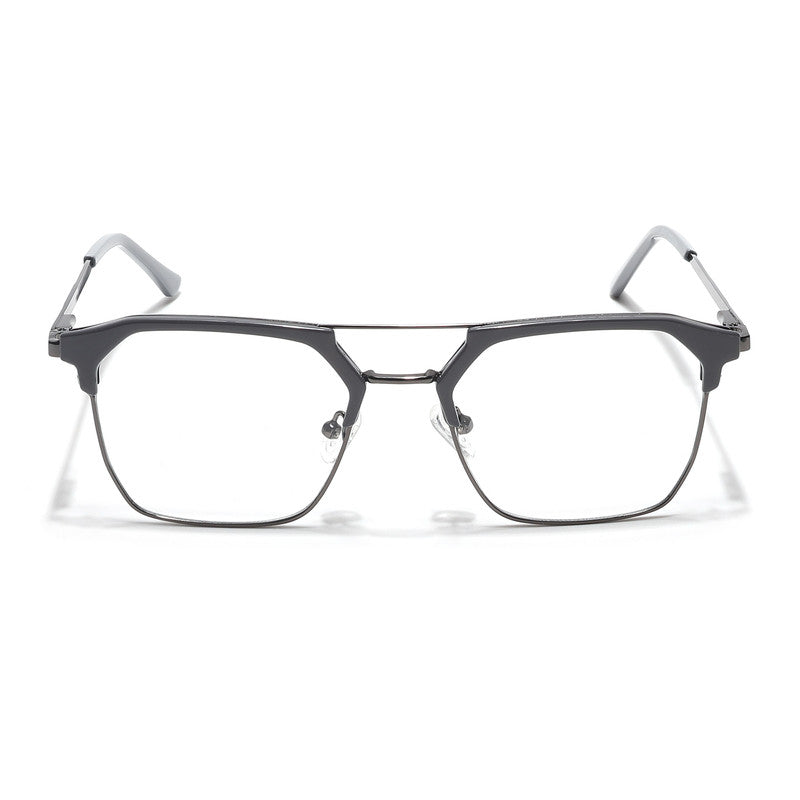 Eyejack Turbo Grey & Black Wayfarer Eyeglasses for Men & Women (202432CL923-C6)