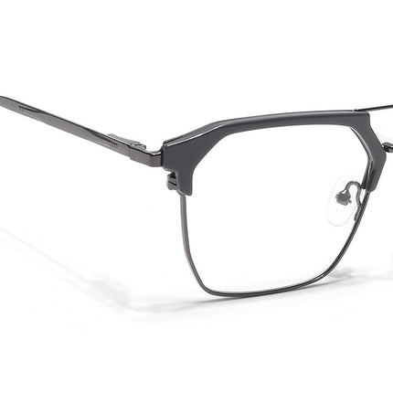 Eyejack Turbo Grey & Black Wayfarer Eyeglasses for Men & Women (202432CL923-C6)