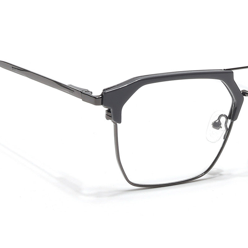 Eyejack Turbo Grey & Black Wayfarer Eyeglasses for Men & Women (202432CL923-C6)