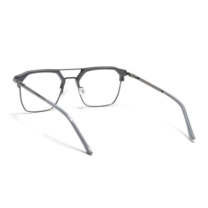 Eyejack Turbo Grey & Black Wayfarer Eyeglasses for Men & Women (202432CL923-C6)