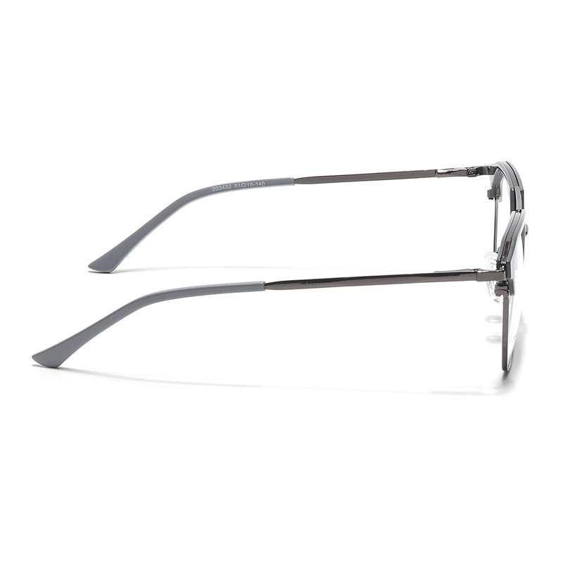 Eyejack Turbo Grey & Black Wayfarer Eyeglasses for Men & Women (202432CL923-C6)