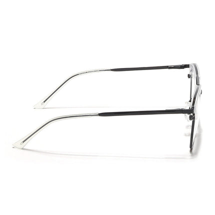 Eyejack Turbo Transparent & Black Wayfarer Eyeglasses for Men & Women (202432CL925-C8)