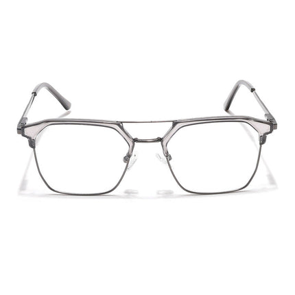Eyejack Turbo Grey Transparent & Black Wayfarer Eyeglasses for Men & Women (202432CL926-C9)