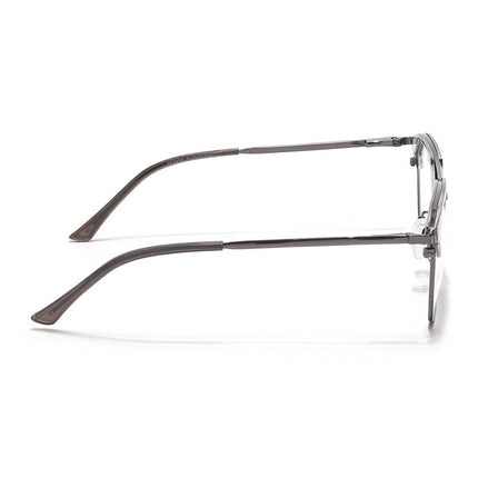 Eyejack Turbo Grey Transparent & Black Wayfarer Eyeglasses for Men & Women (202432CL926-C9)