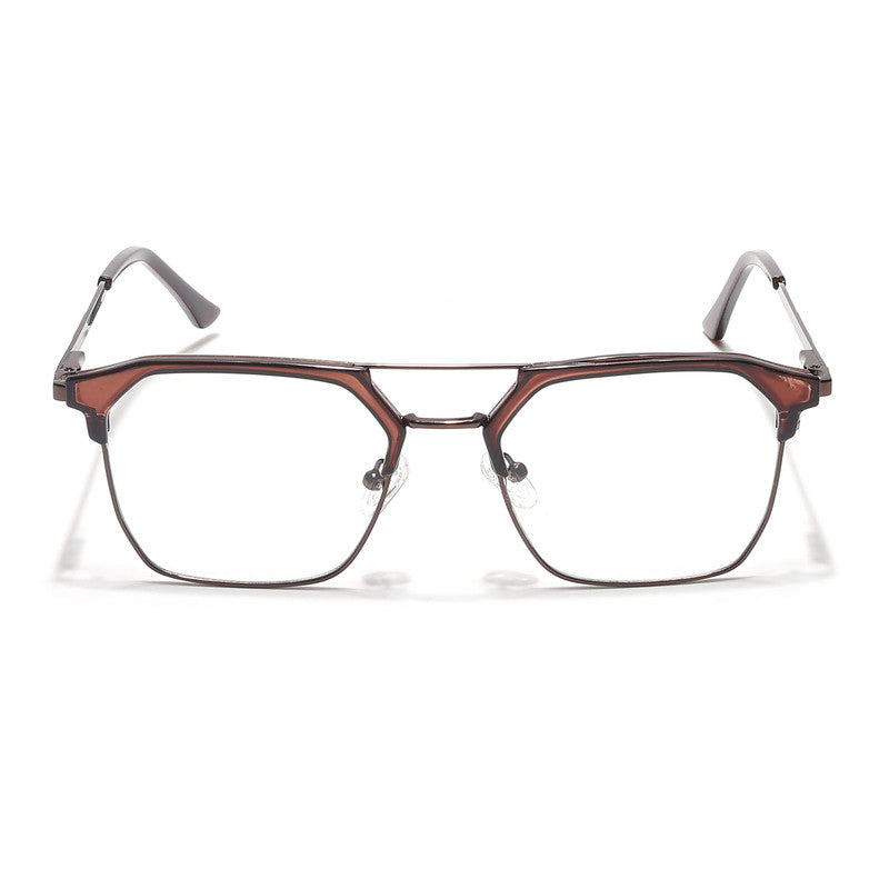 Eyejack Turbo Shine Brown Wayfarer Eyeglasses for Men & Women (202432CL927-C10)