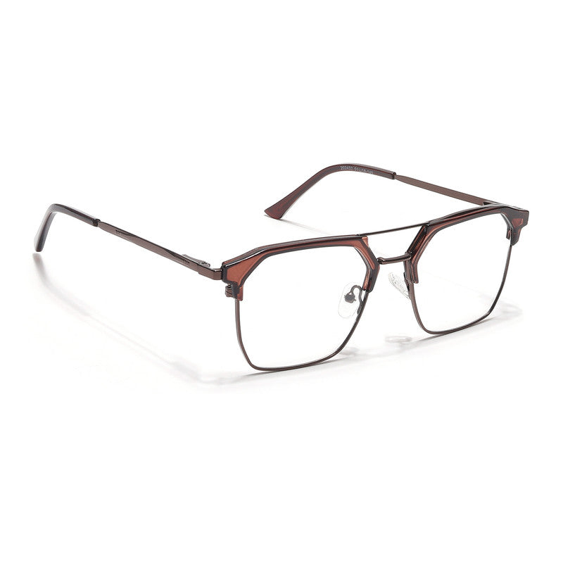 Eyejack Turbo Shine Brown Wayfarer Eyeglasses for Men & Women (202432CL927-C10)