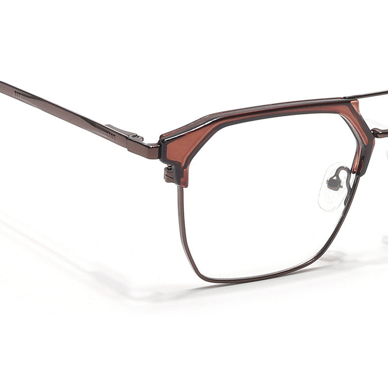 Eyejack Turbo Shine Brown Wayfarer Eyeglasses for Men & Women (202432CL927-C10)